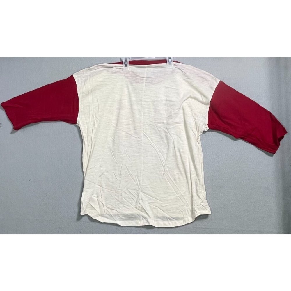 S Jersey-Type T-Shirt Kids Red Medium Tee Cotton 3/4 Sleeve Shirt Boys Girls' - Picture 5 of 11